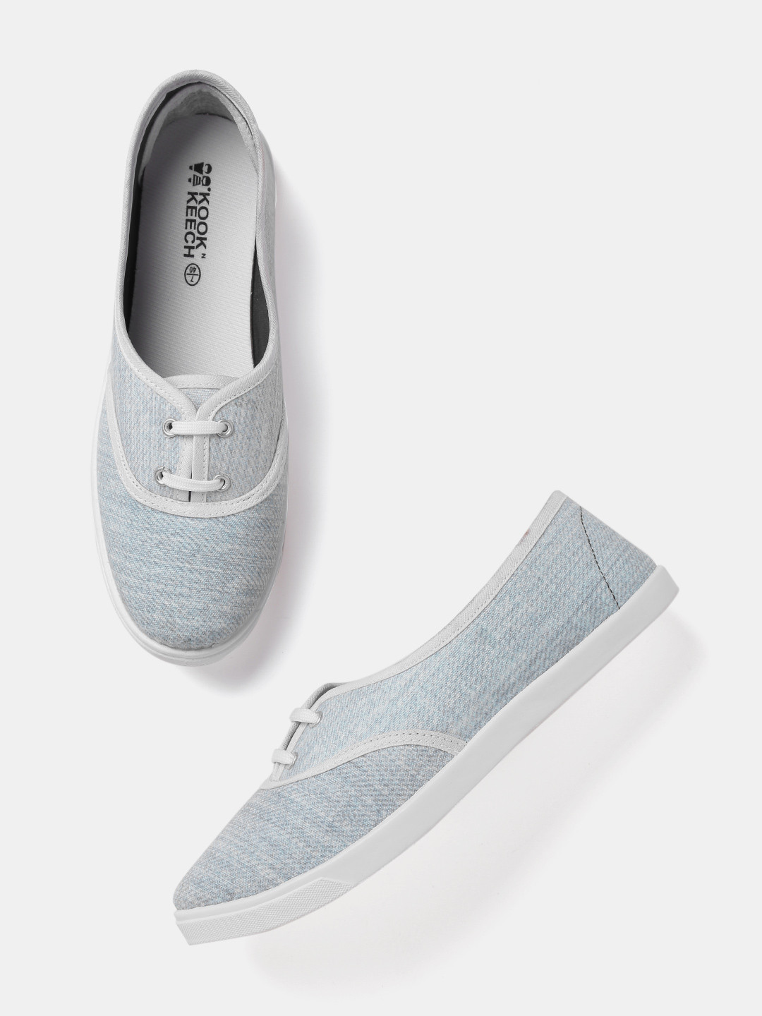

Kook N Keech Women Blue Printed Sneakers