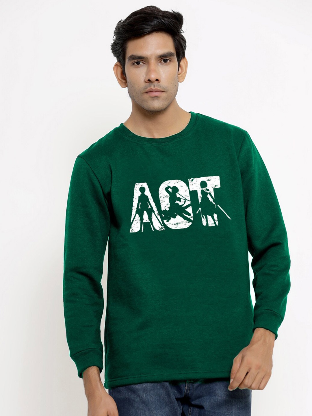 

COMICSENSE Men Attack on Titan Anime Printed Men Sweatshirt, Green