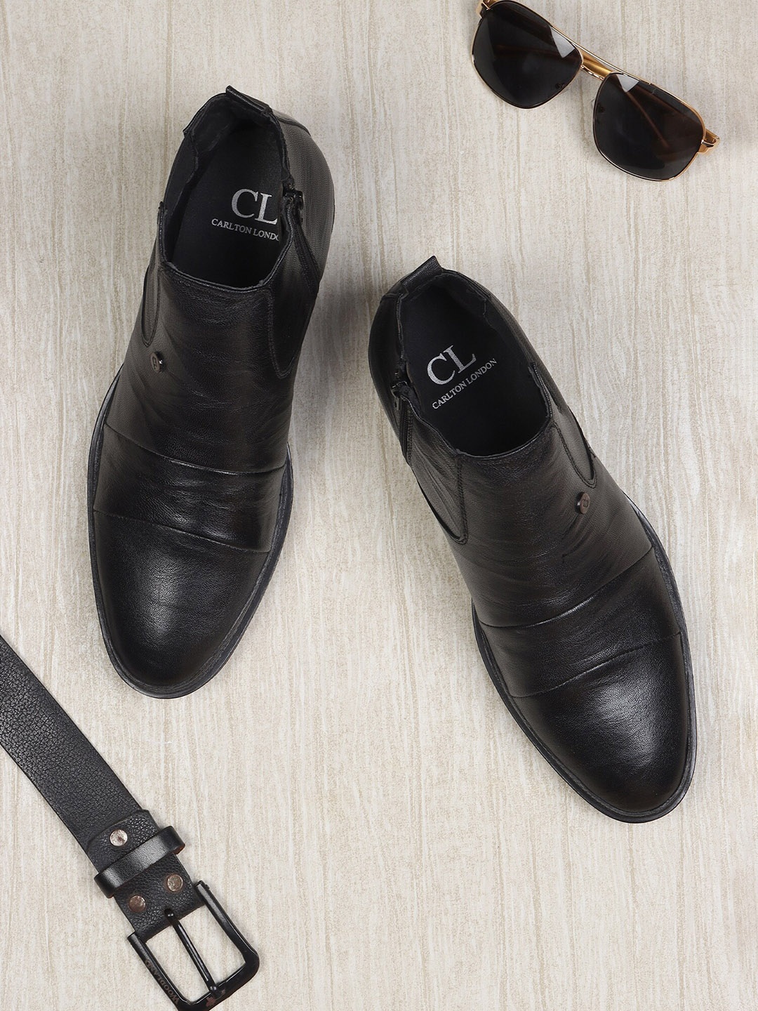 

Carlton London Men Black Solid Casual Boots