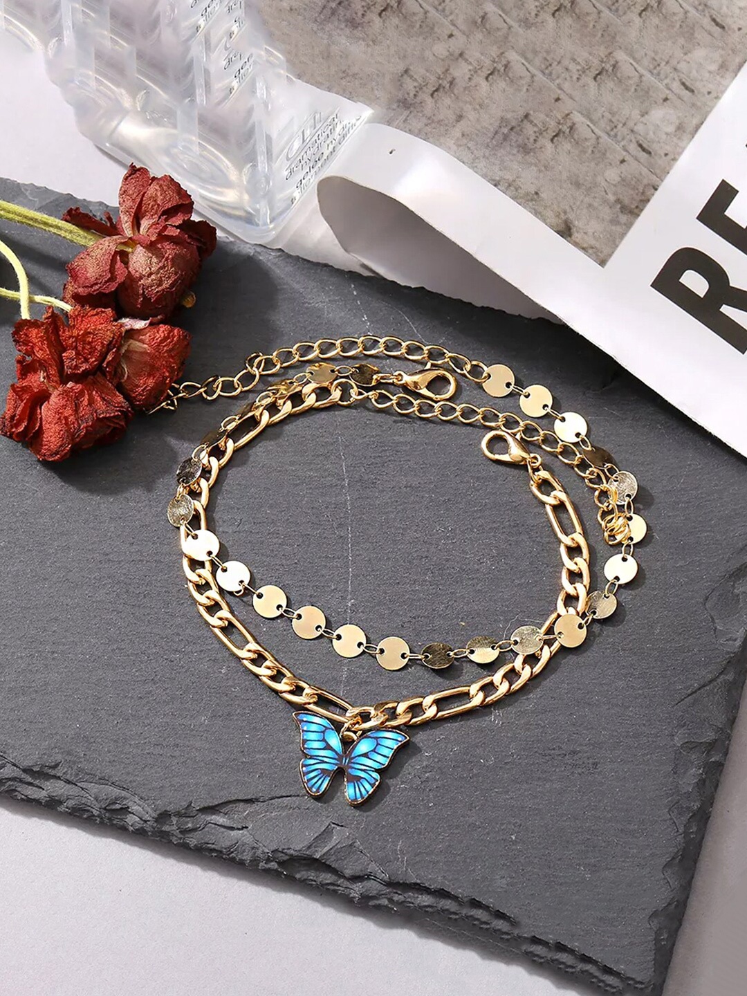

Yellow Chimes Women Blue Set of 2 Wraparound Bracelets