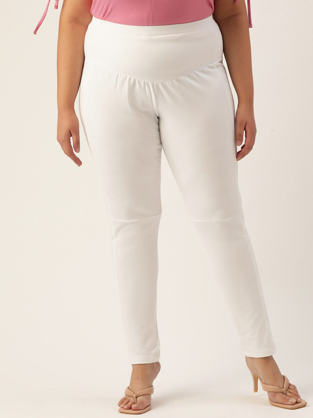 

theRebelinme Women White Smart Straight Fit High-Rise Trousers