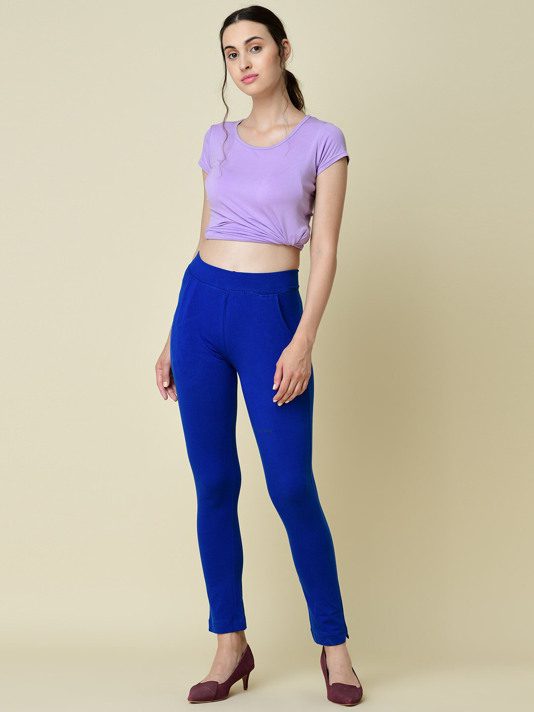 

NEWRIE Women Blue Straight Fit Trousers