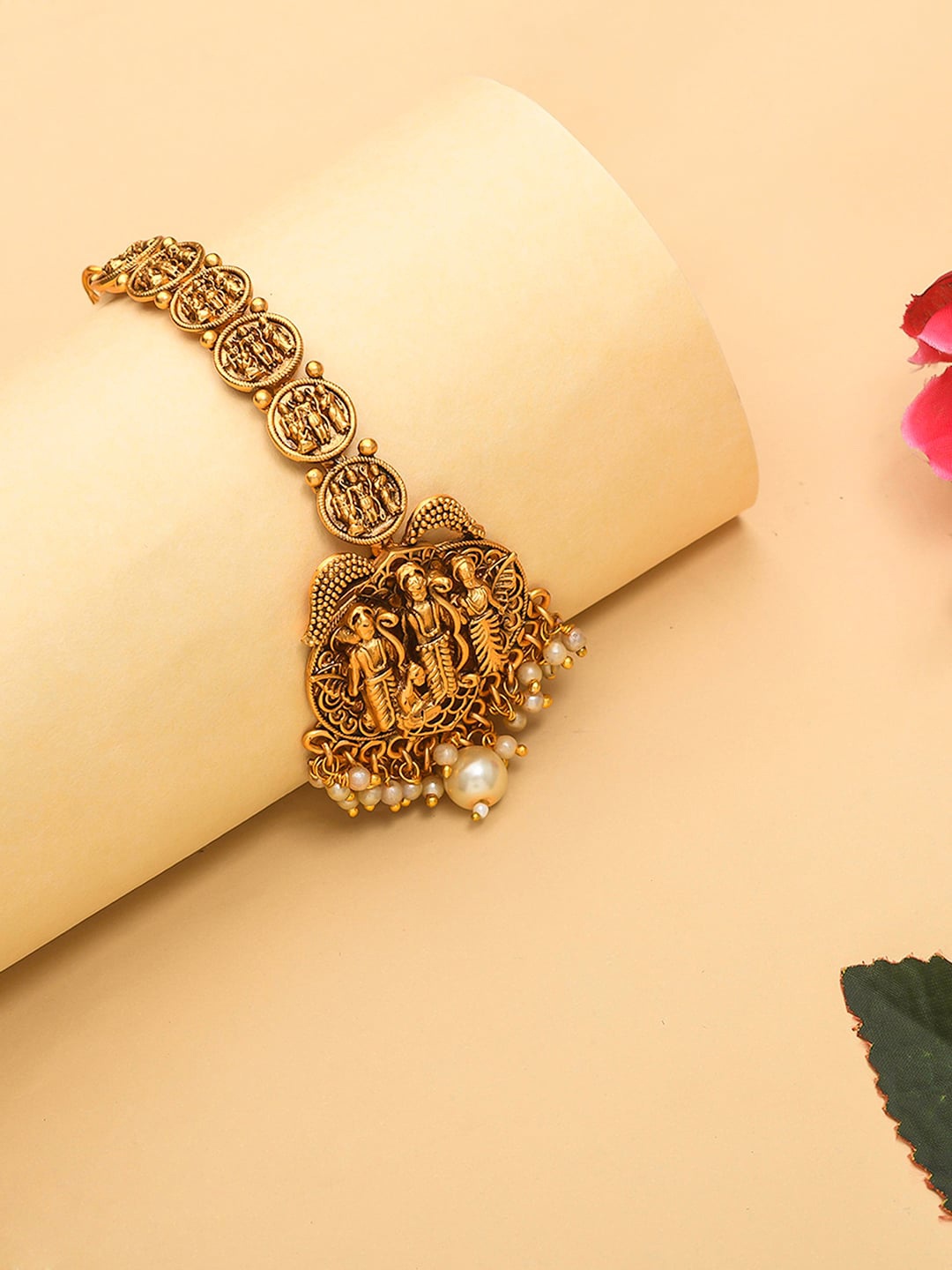 

Voylla Gold-Plated & Design Carved Jewellery Set