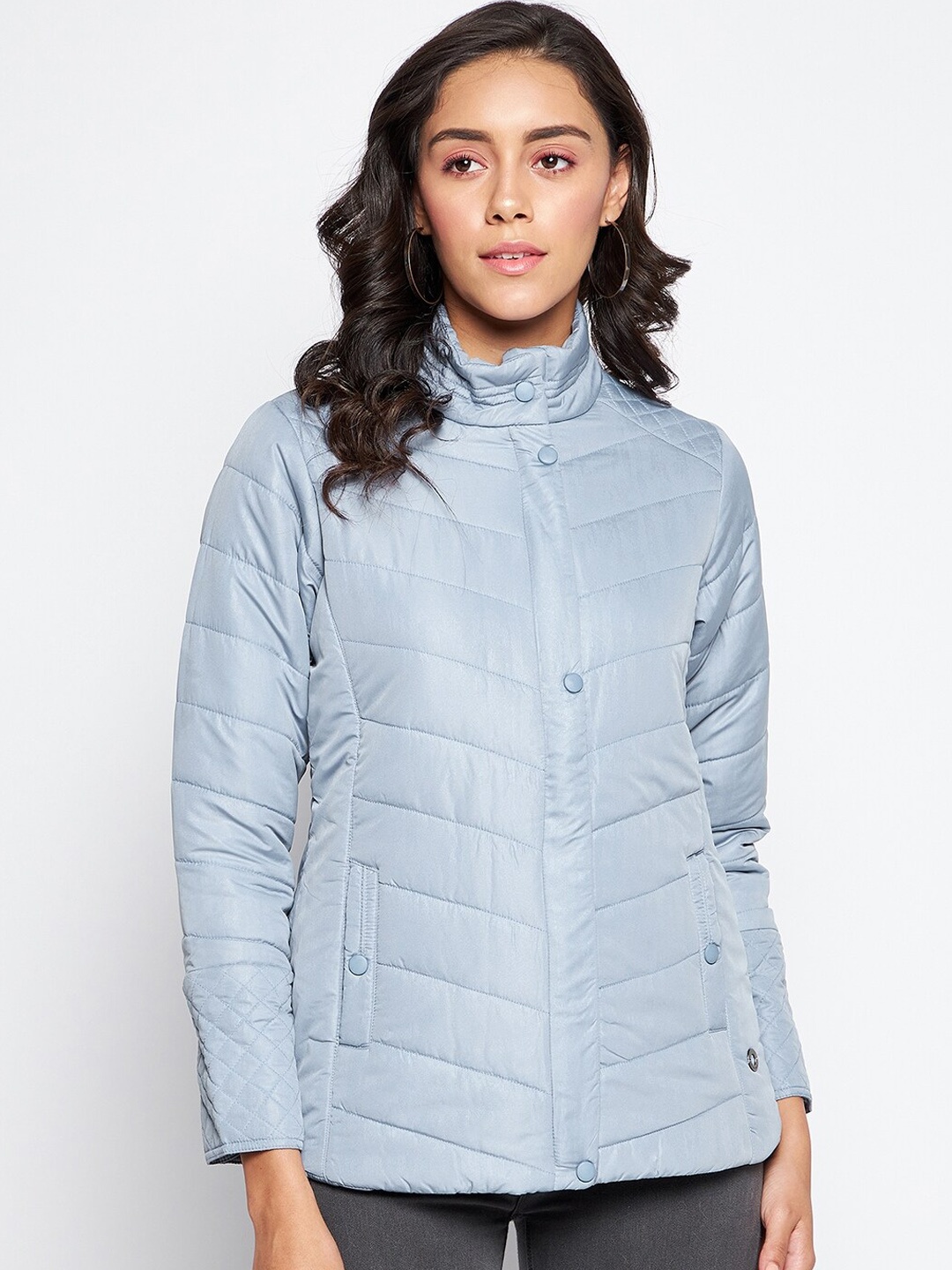 

Duke Women Blue Padded Jacket