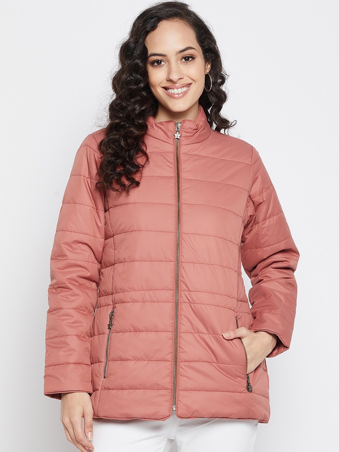 

Duke Women Pink Longline Padded Jacket