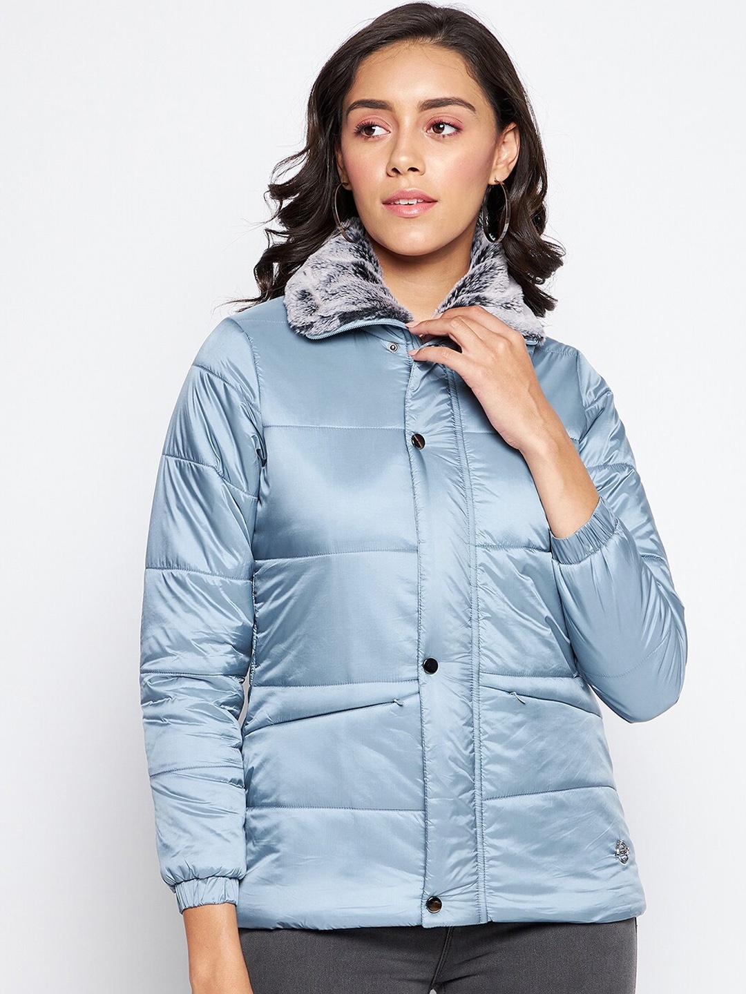 

Duke Women Blue Padded Jacket