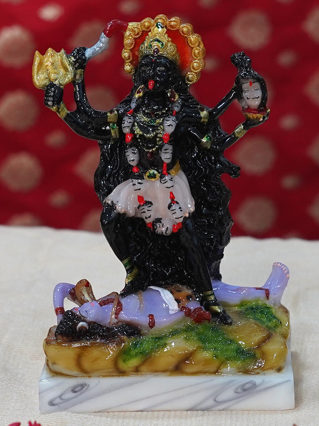 

Gallery99 Black Kali Handpainted Idol Showpiece