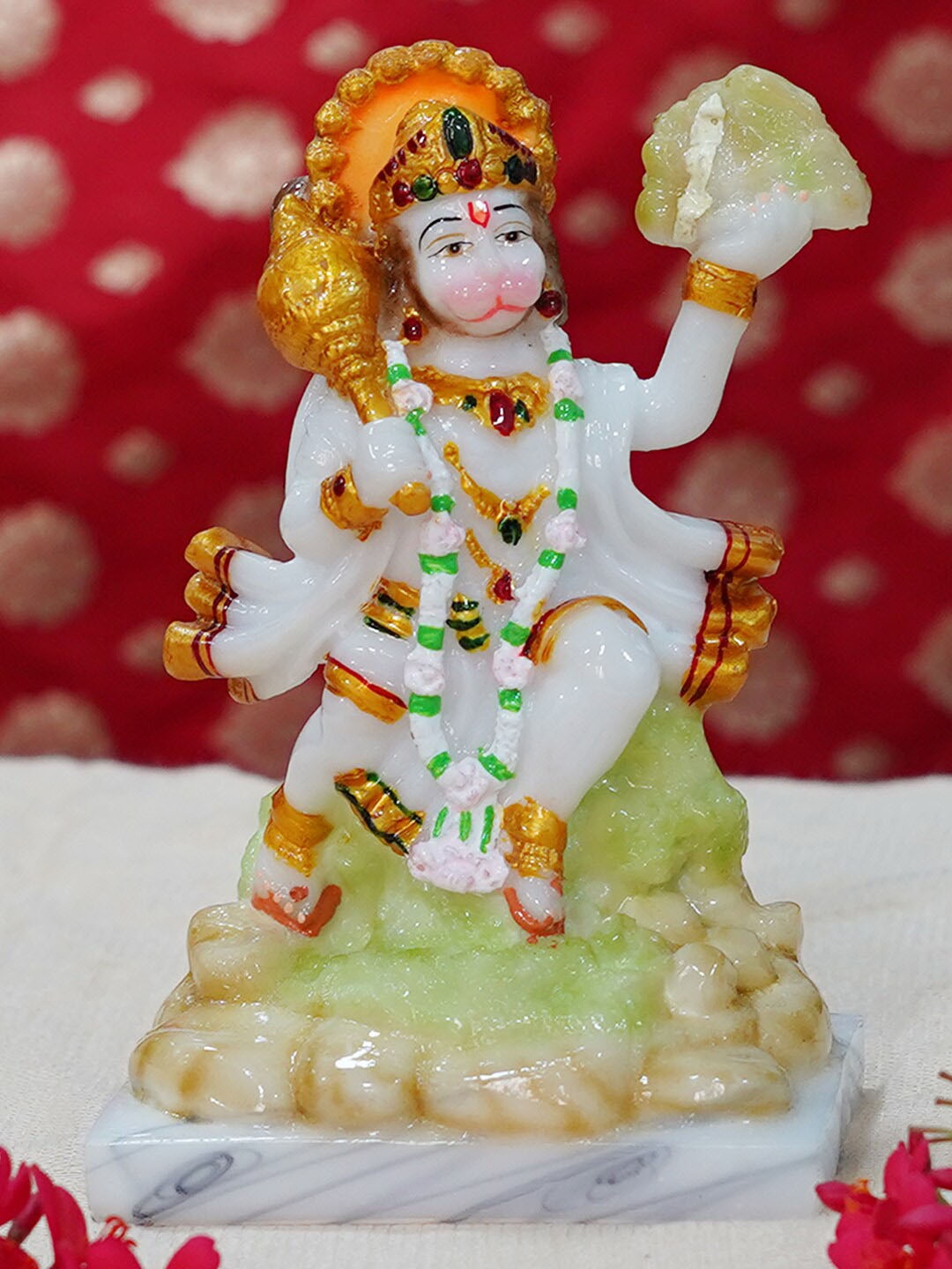 

Gallery99 White Parvat Hanuman Showpiece