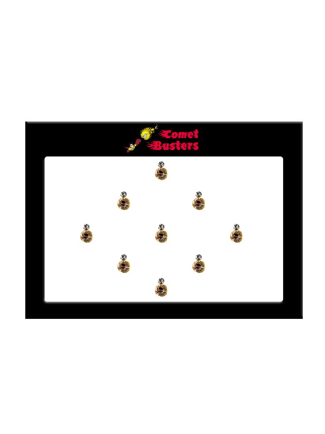 

Comet Busters 9 Pcs Embellished Reusable Designer Bindis - Gold-Toned