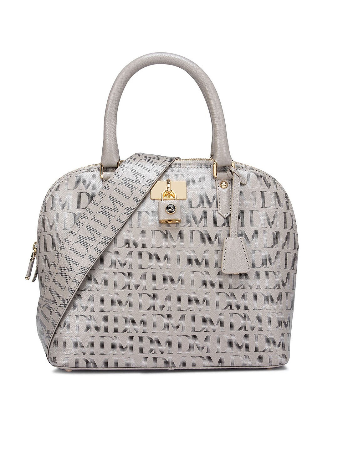 

Da Milano Women Beige Printed Leather Handheld Bag