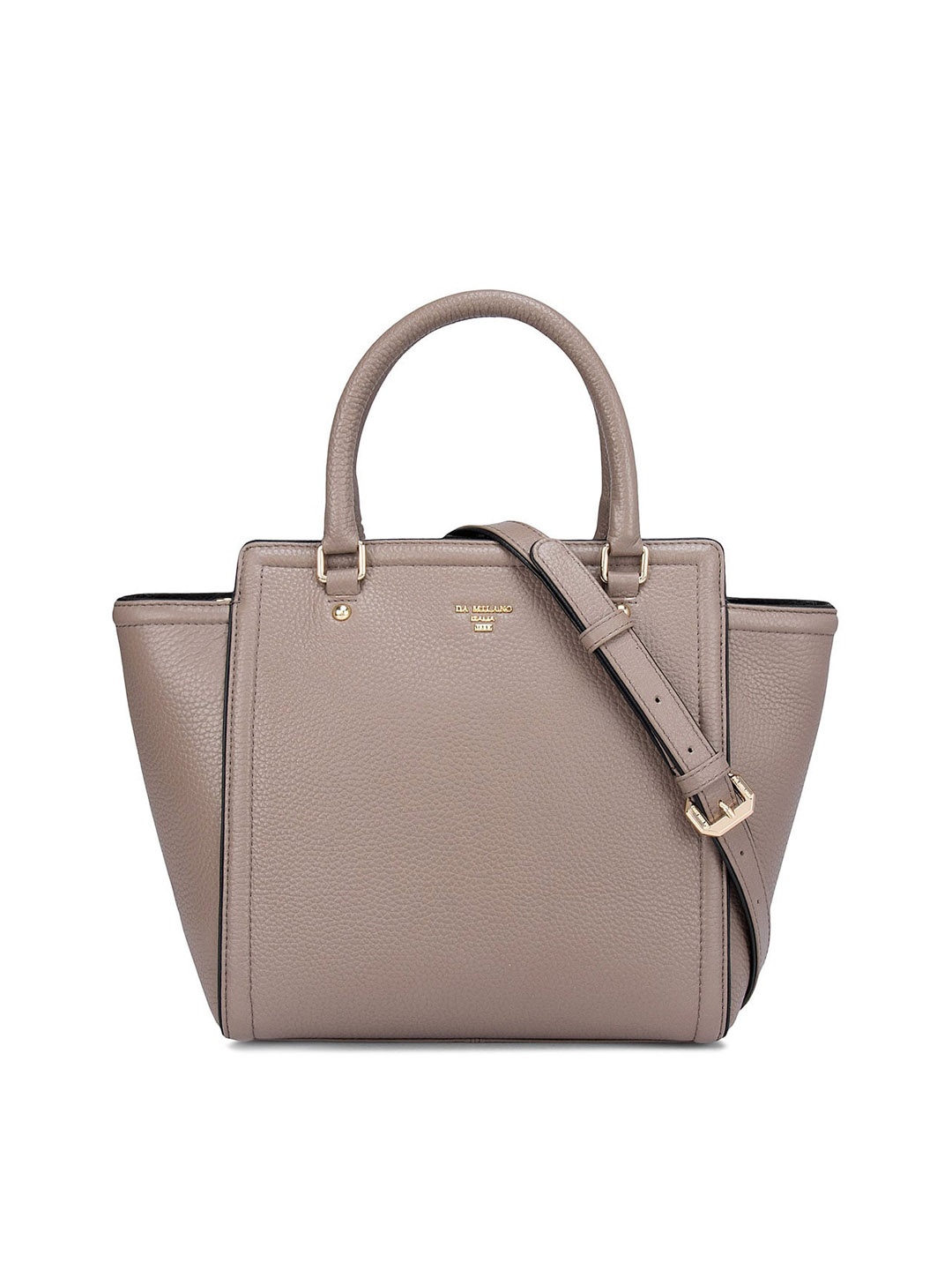 

Da Milano Brown Leather Structured Satchel