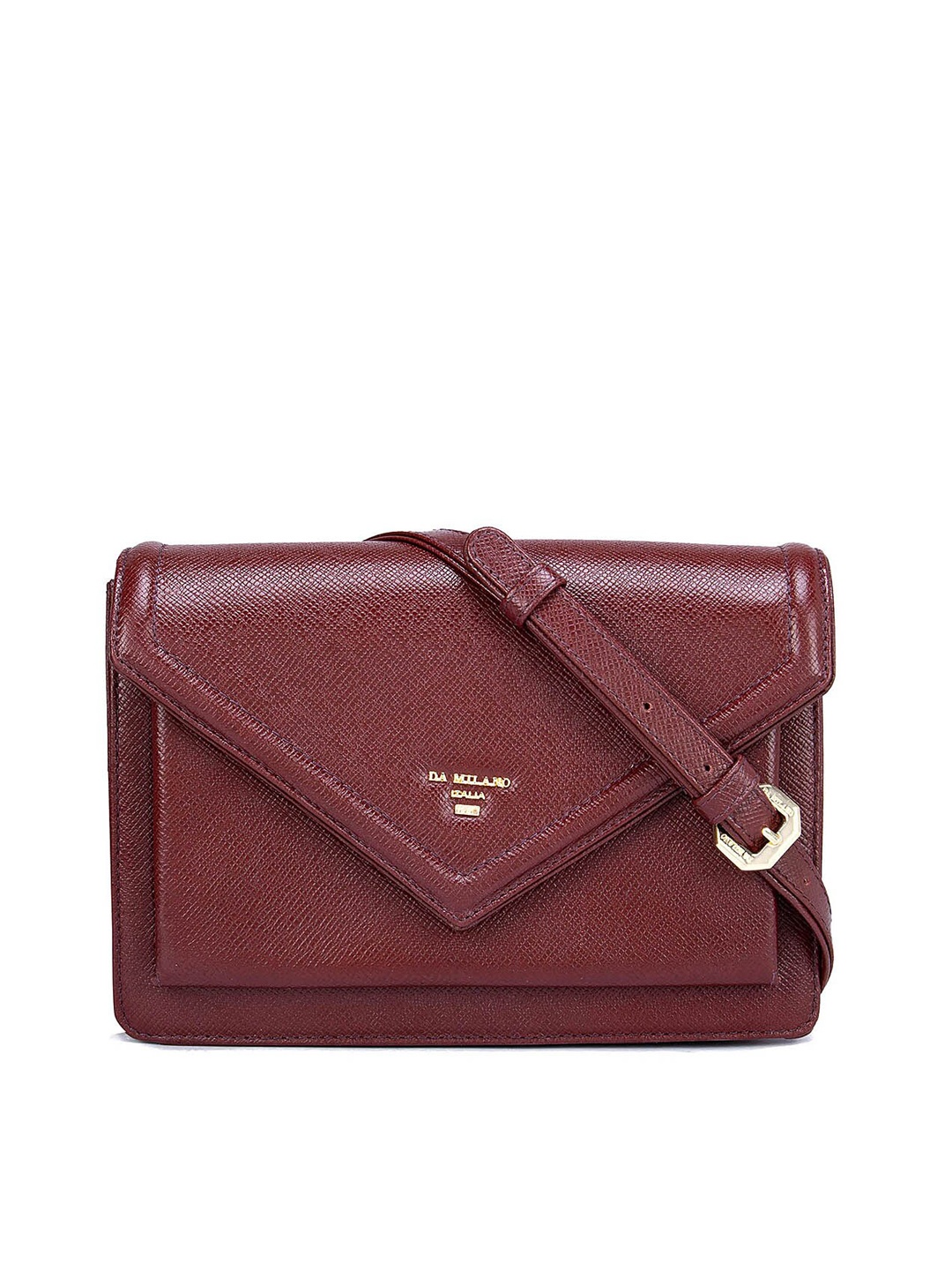 

Da Milano Maroon Leather Swagger Sling Bag