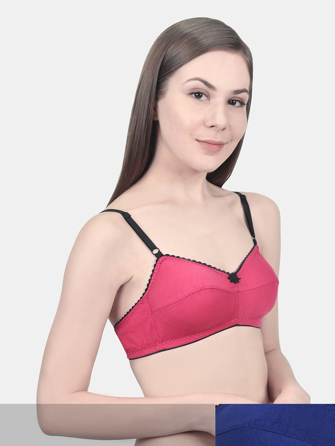 

Innocence Pack of 2 Solid Bra, Blue