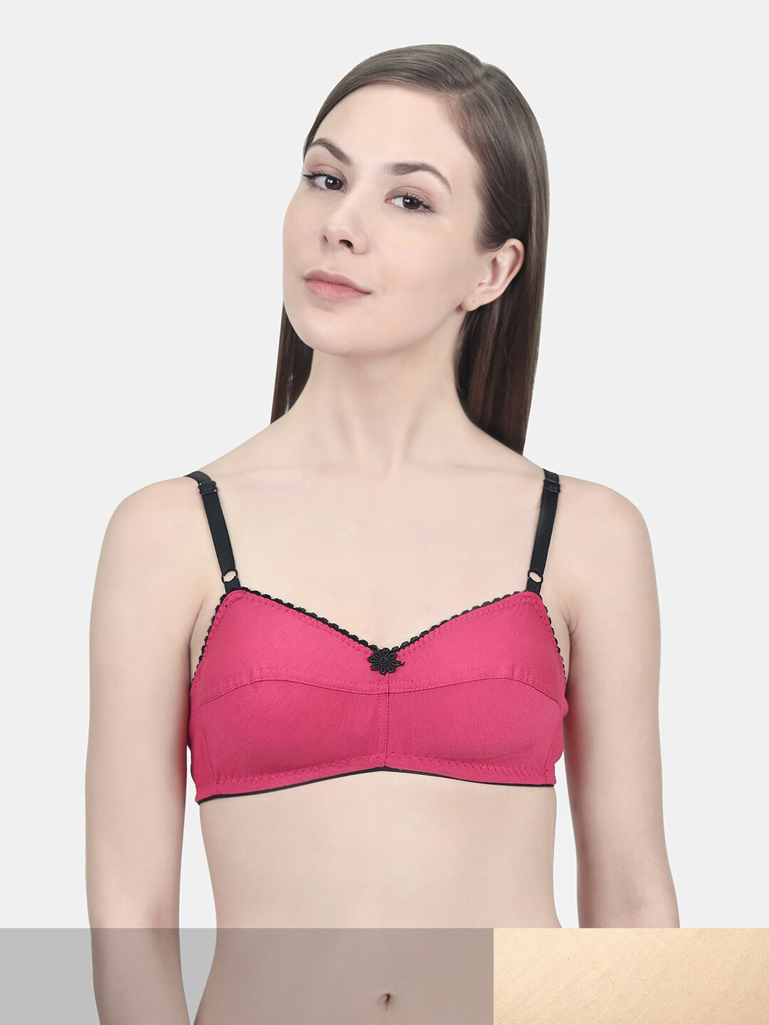 

Innocence Pack of 2 Solid Bra, Beige