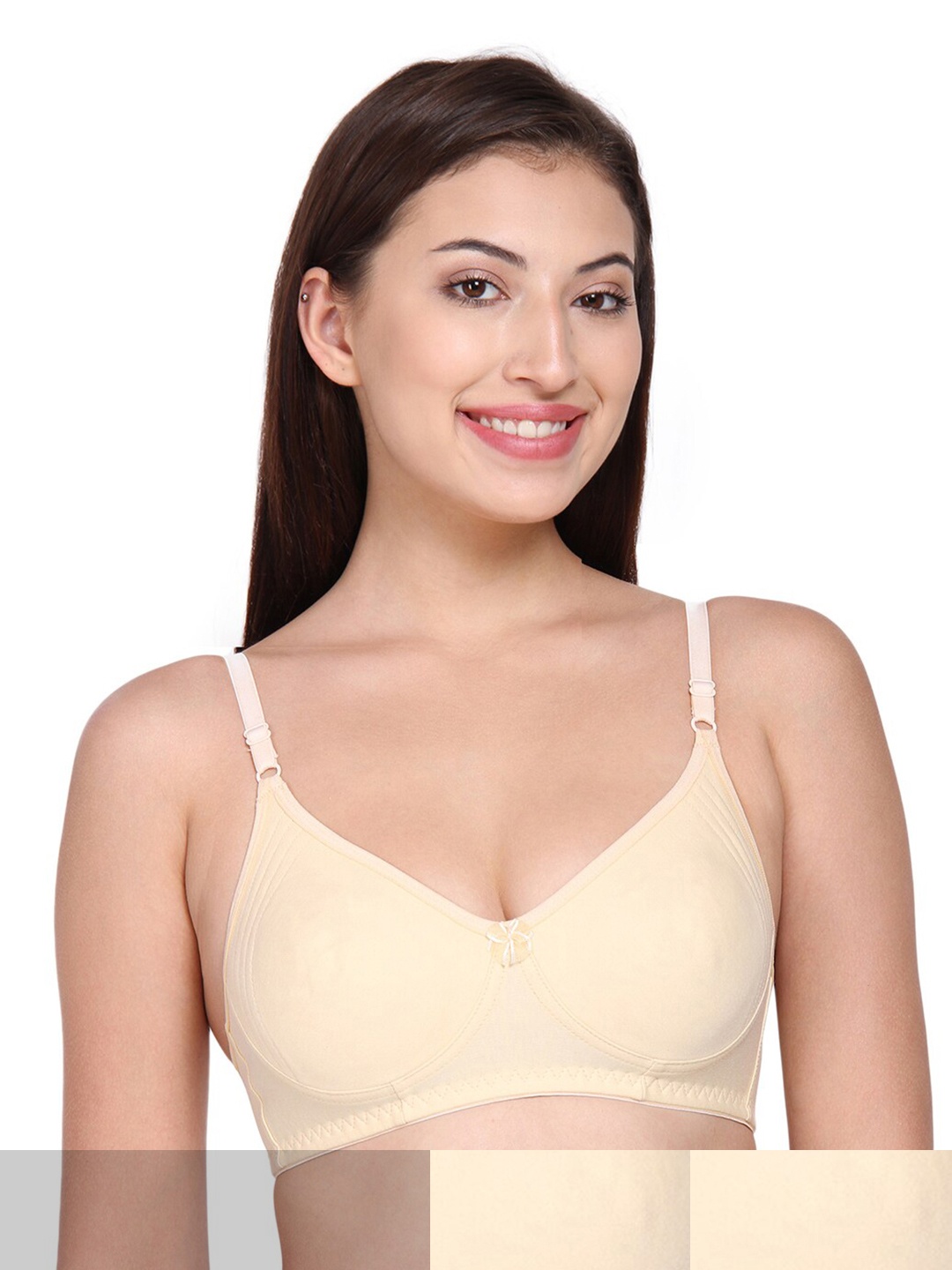 

Innocence Women Pack of 3 Beige Solid Bra