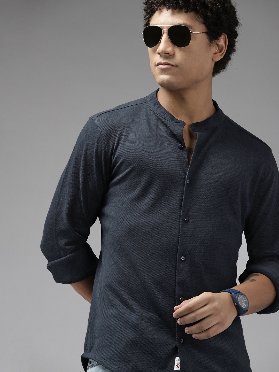 

Roadster Men Comfort Casual Shirt, Navy blue