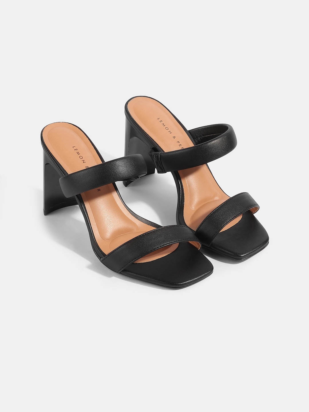 

LEMON & PEPPER Women Black Slim Heels