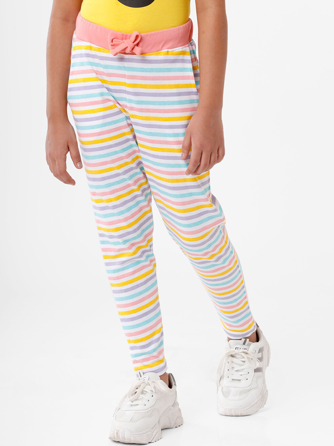 

De Moza Girls Pink Striped Trousers