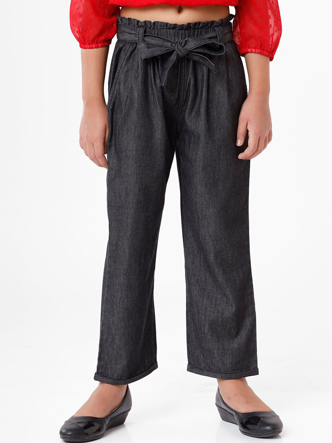 

De Moza Girls Black Pleated Trousers