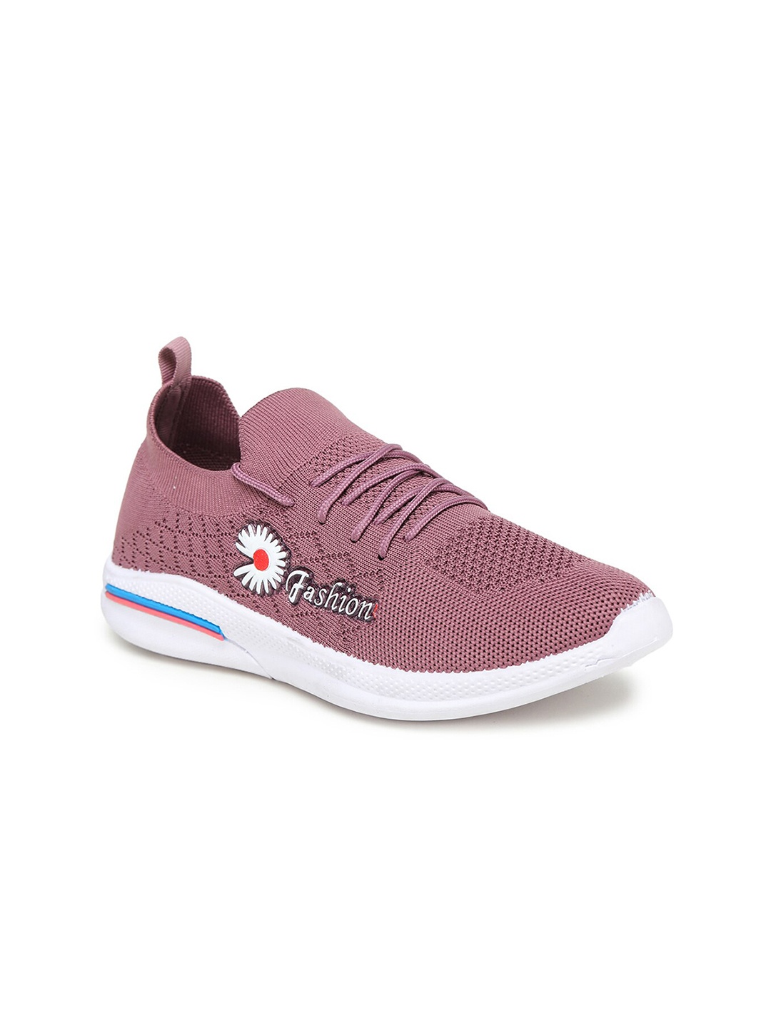 

HASTEN Women Maroon Woven Design Sneakers