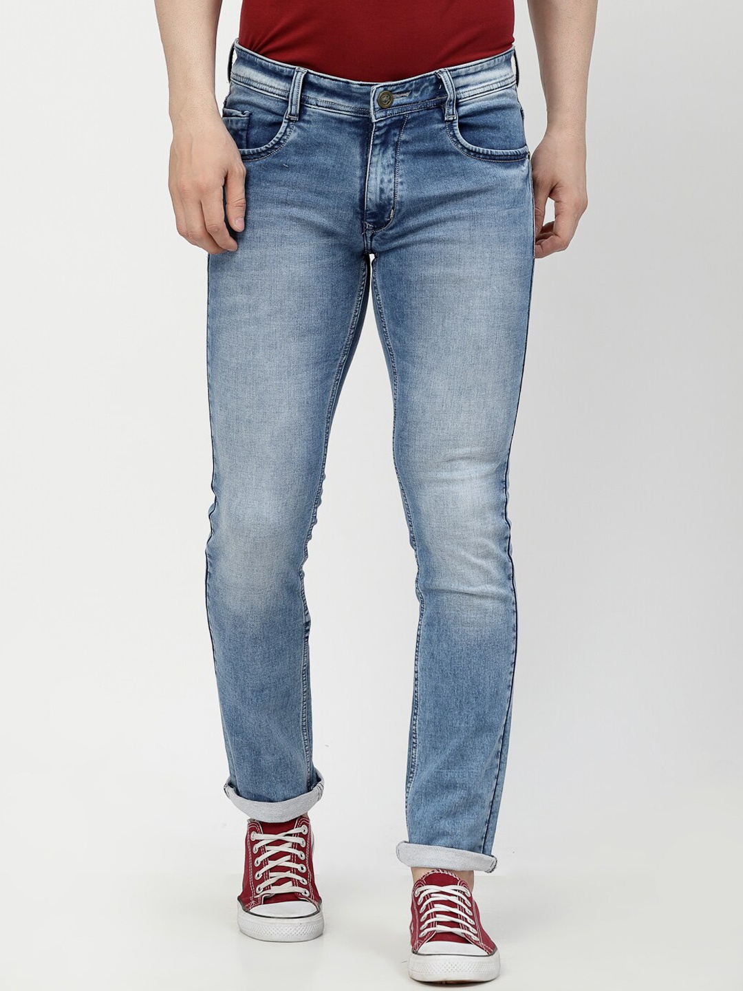 

TNG Men Blue Slim Fit Heavy Fade Stretchable Jeans