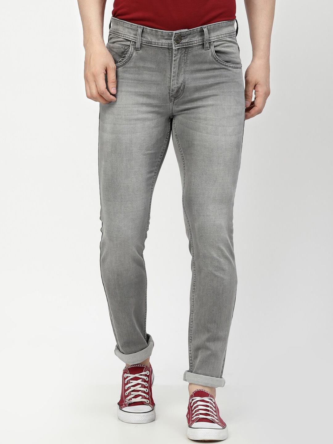 

TNG Men Grey Slim Fit Heavy Fade Jeans