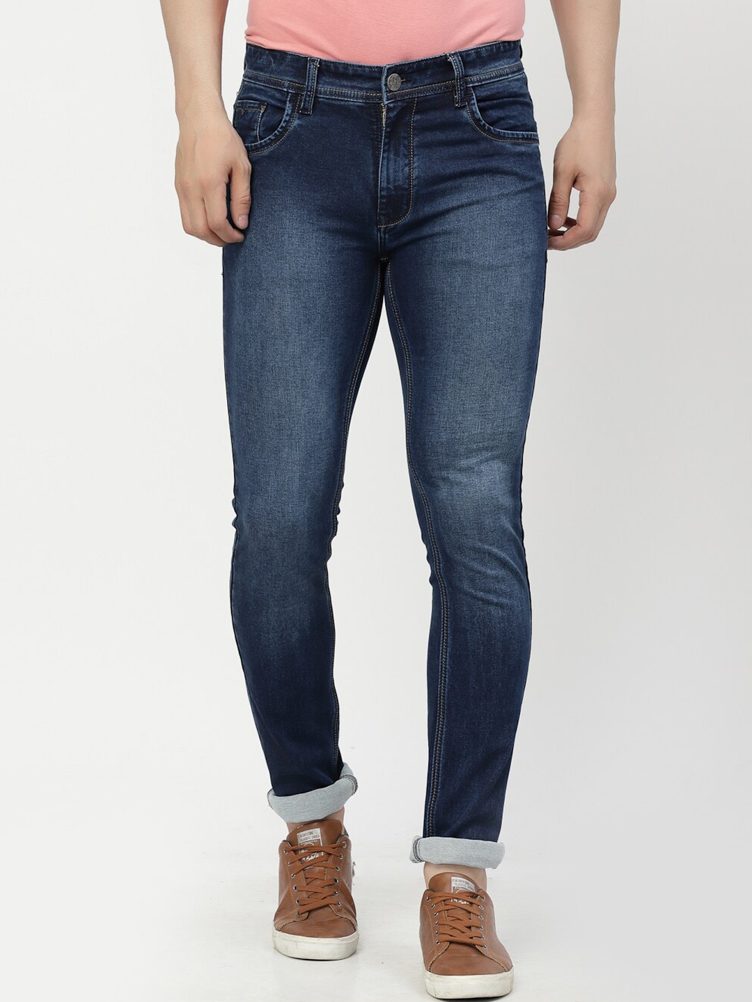 

TNG Men Blue Slim Fit Heavy Fade Stretchable Jeans