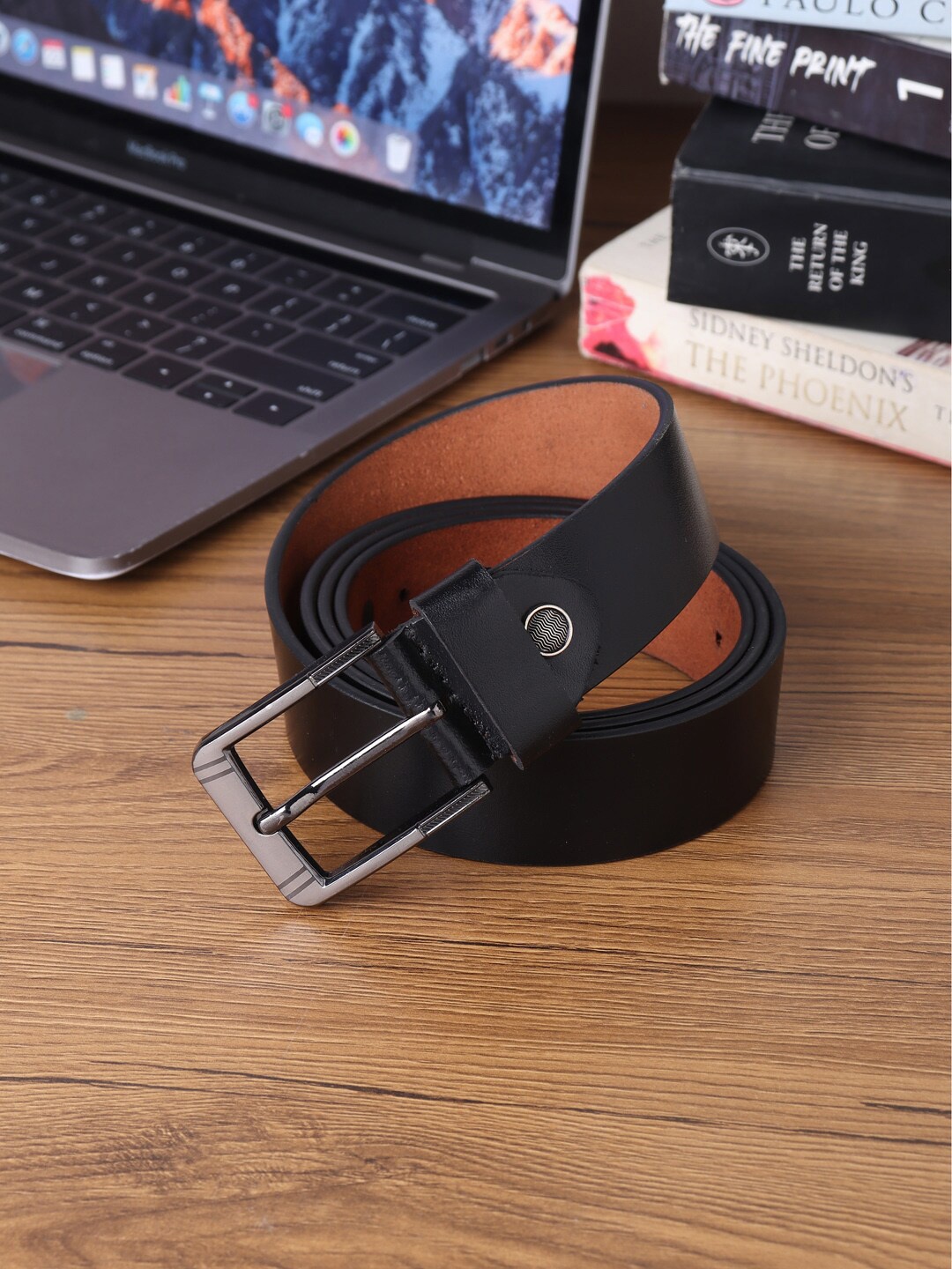 

SAMTROH Men Black Formal Leather Belt