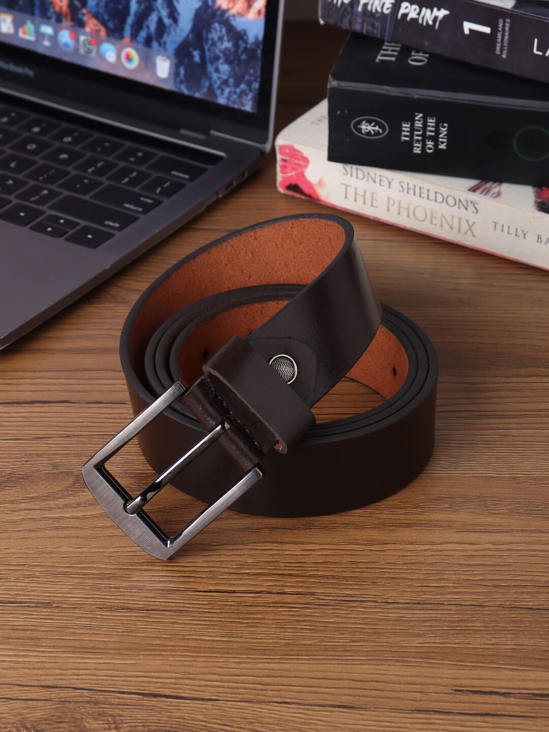

SAMTROH Men Brown Leather Belt