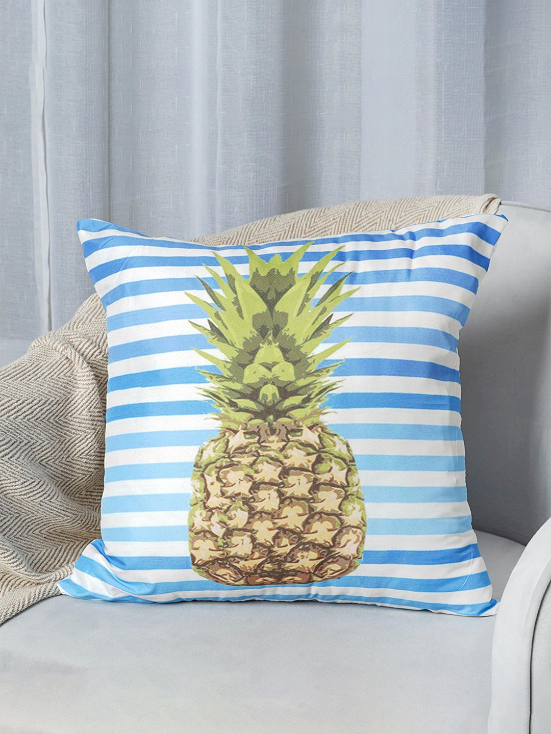 

Nestasia Blue & White Striped Square Cushion Covers
