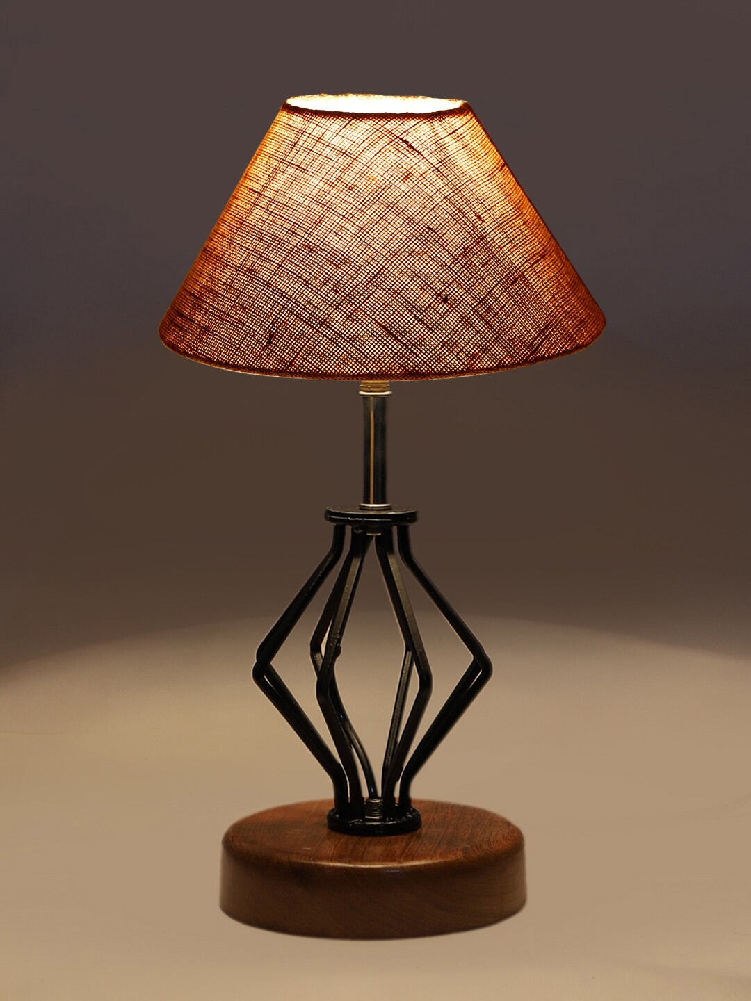 

Devansh Beige & Black Textured Jute Table lamp