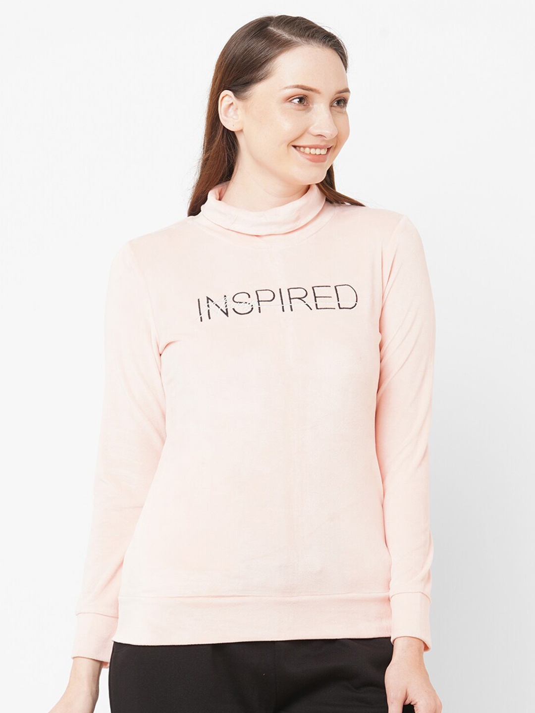 

SDL by Sweet Dreams Women Pink Printed Sweatshirt