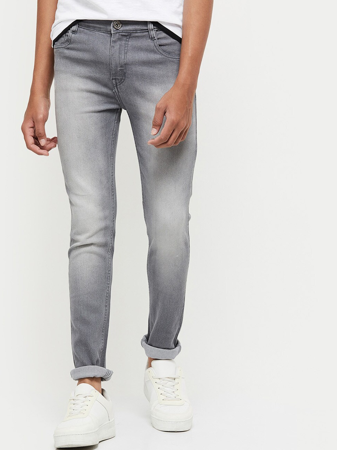 

max Boys Grey Heavy Fade Jeans