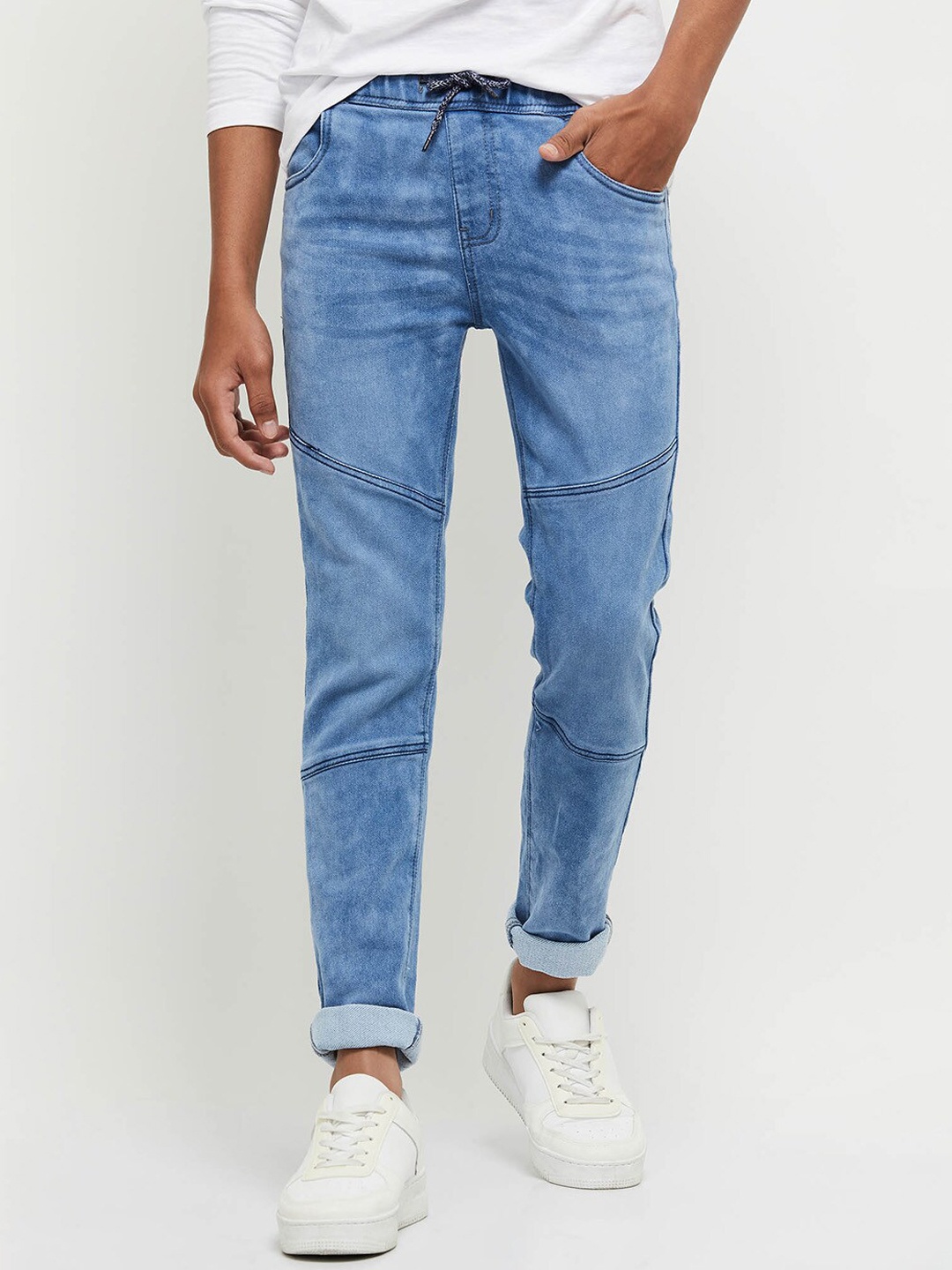 

max Boys Blue Heavy Fade Cotton Jeans