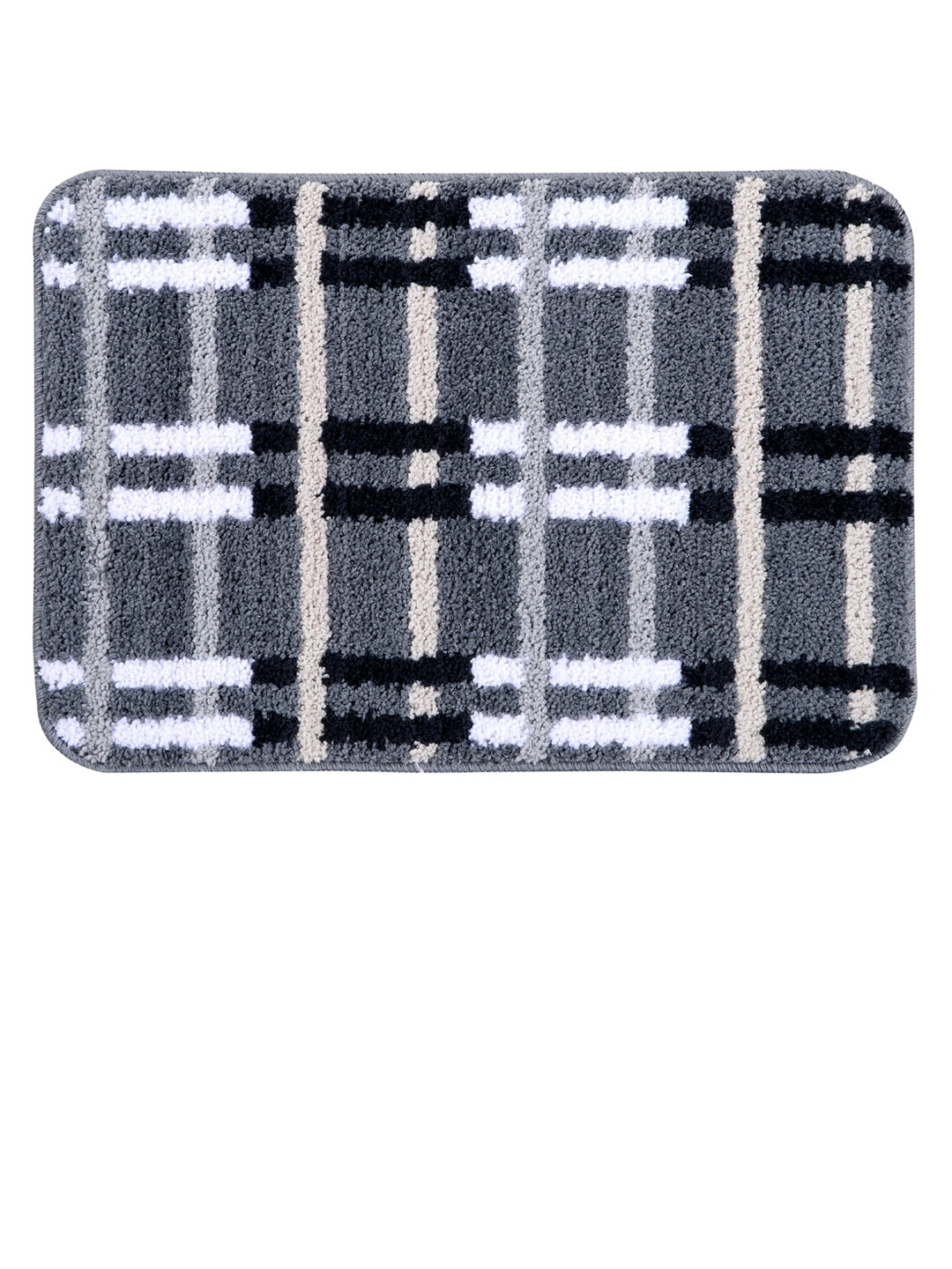 

Pano Grey & Black Checked 1000 GSM Anti-Slip Bath Rug