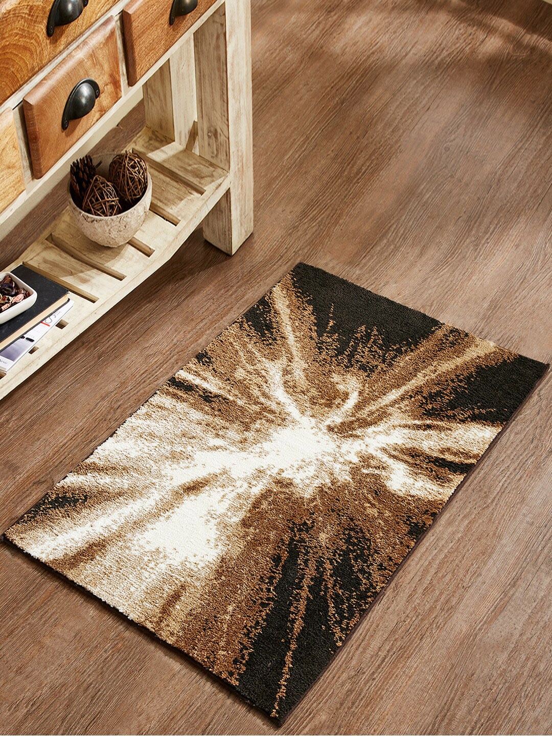 

Pano Brown Printed 2050 GSM Bath Rugs