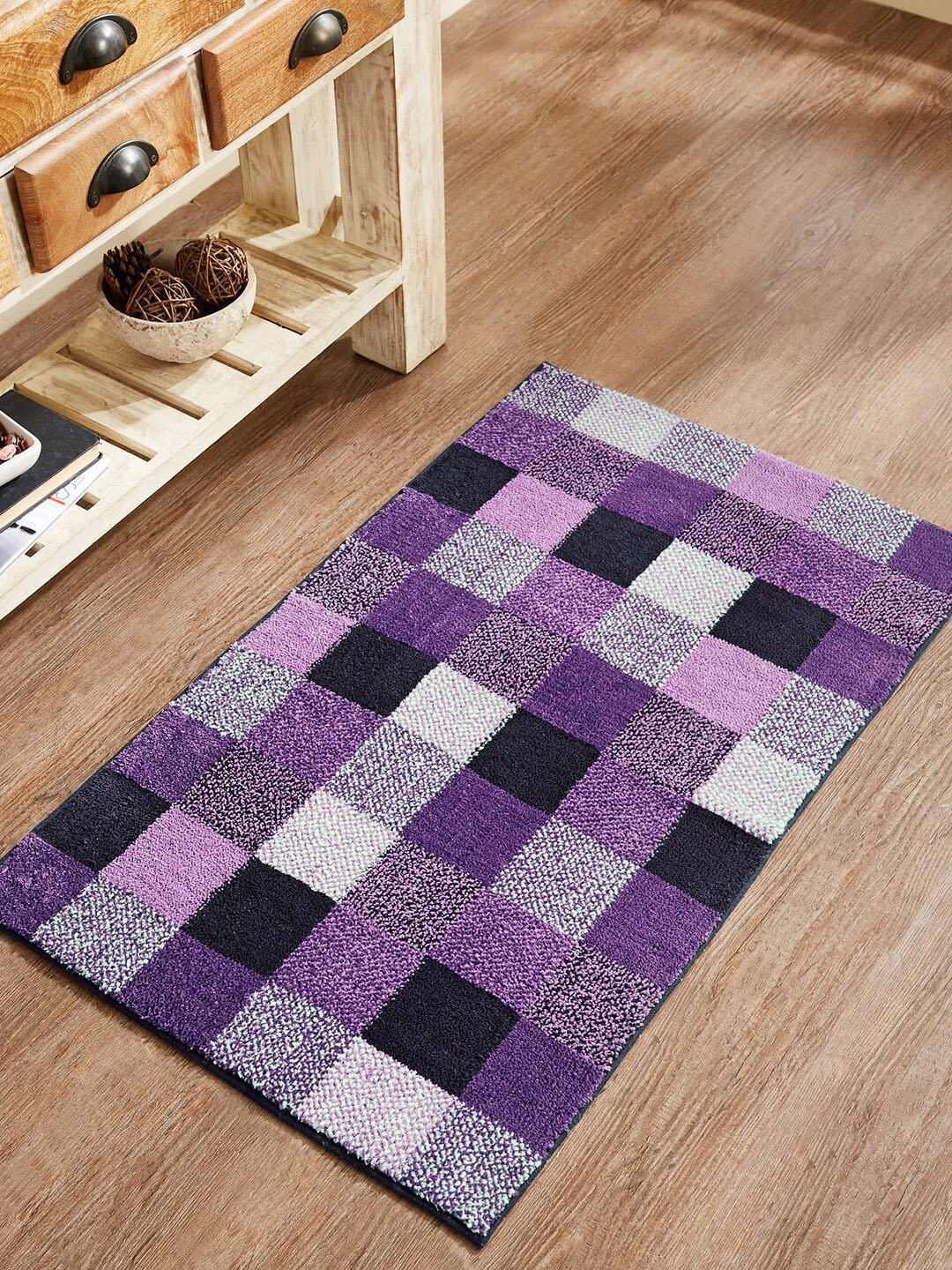 

Pano Purple Self-Design 2050 GSM Rectangle Bath Rugs