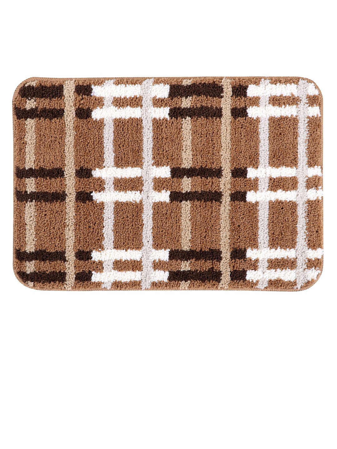 

Pano Brown Checked 1000 GSM Microfiber Anti-Slip Bath Mat