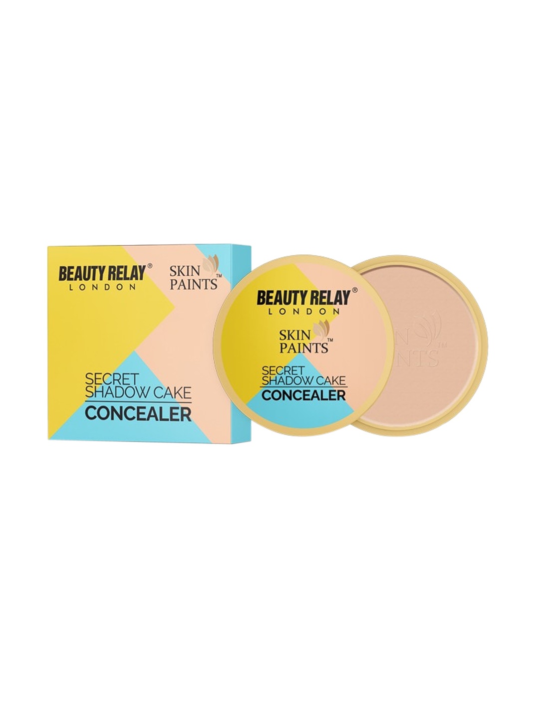 

BeautyRelay London Skin Paints Secret Shadow Cake Concealer Powder 18g - Light Ivory, Na