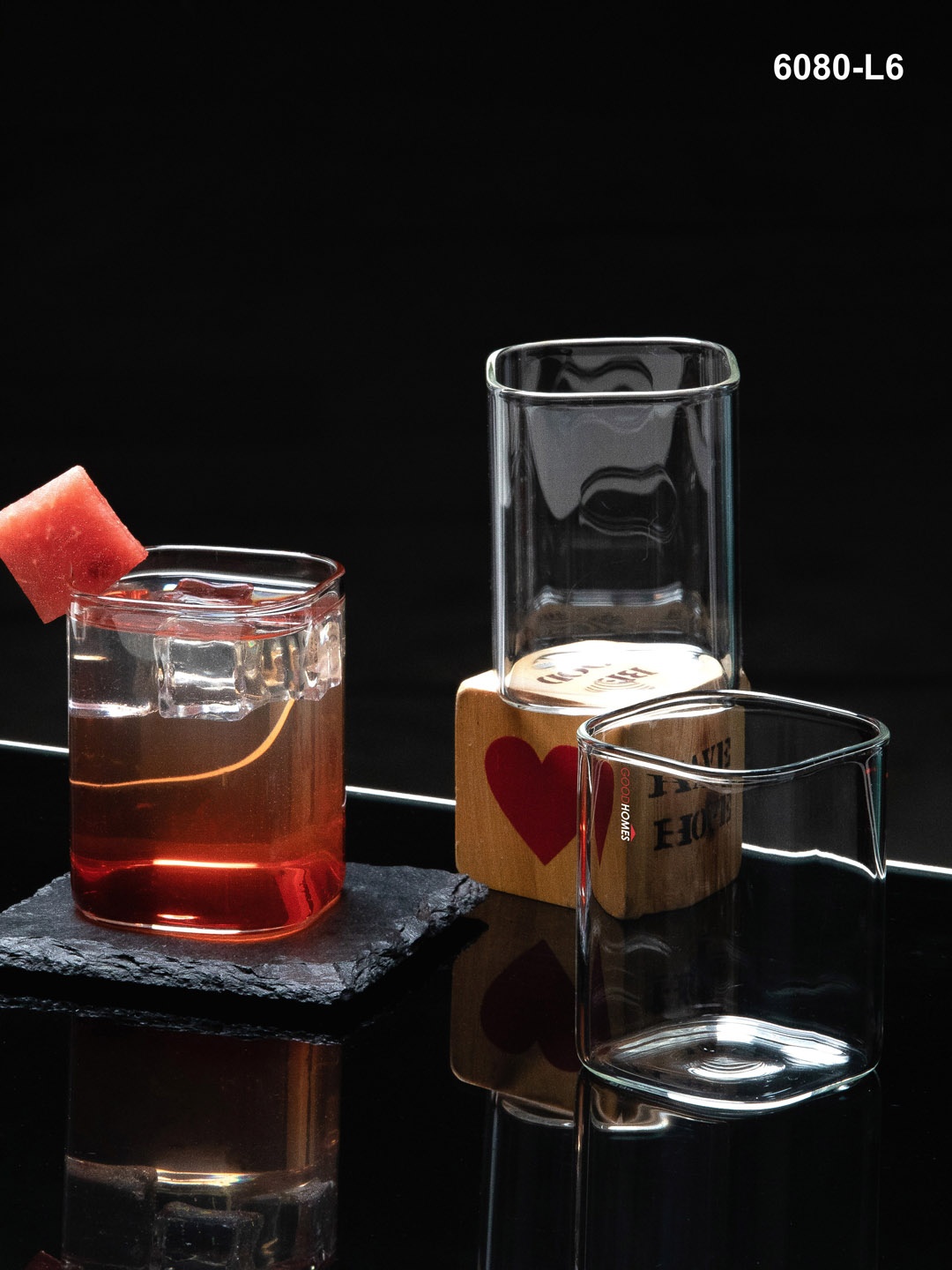 

GOODHOMES Transparent Set Of 12 Solid Bar and Drinkware