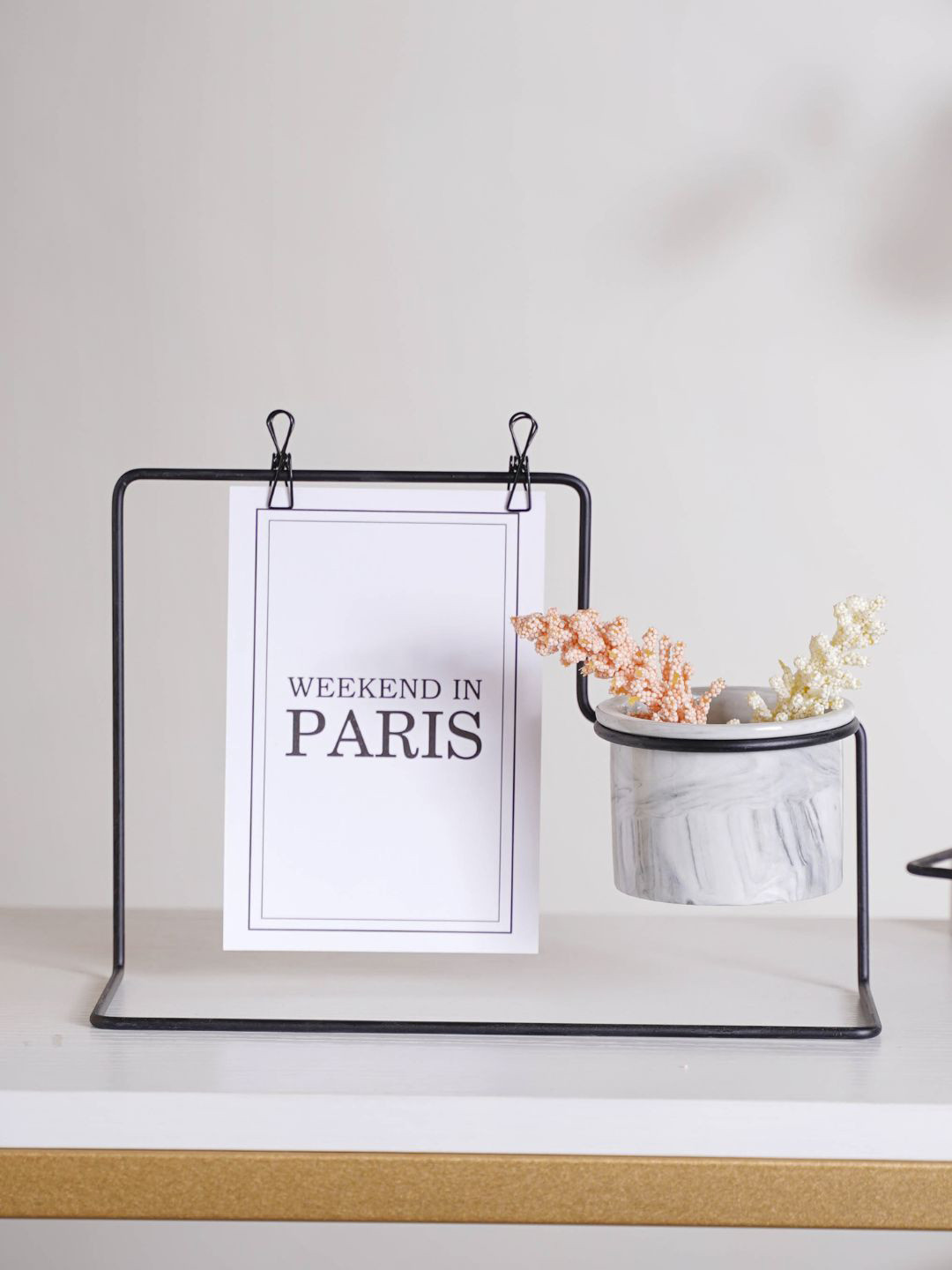 

Nestasia Grey & Black Ceramic Pot & Metal Stand Planters