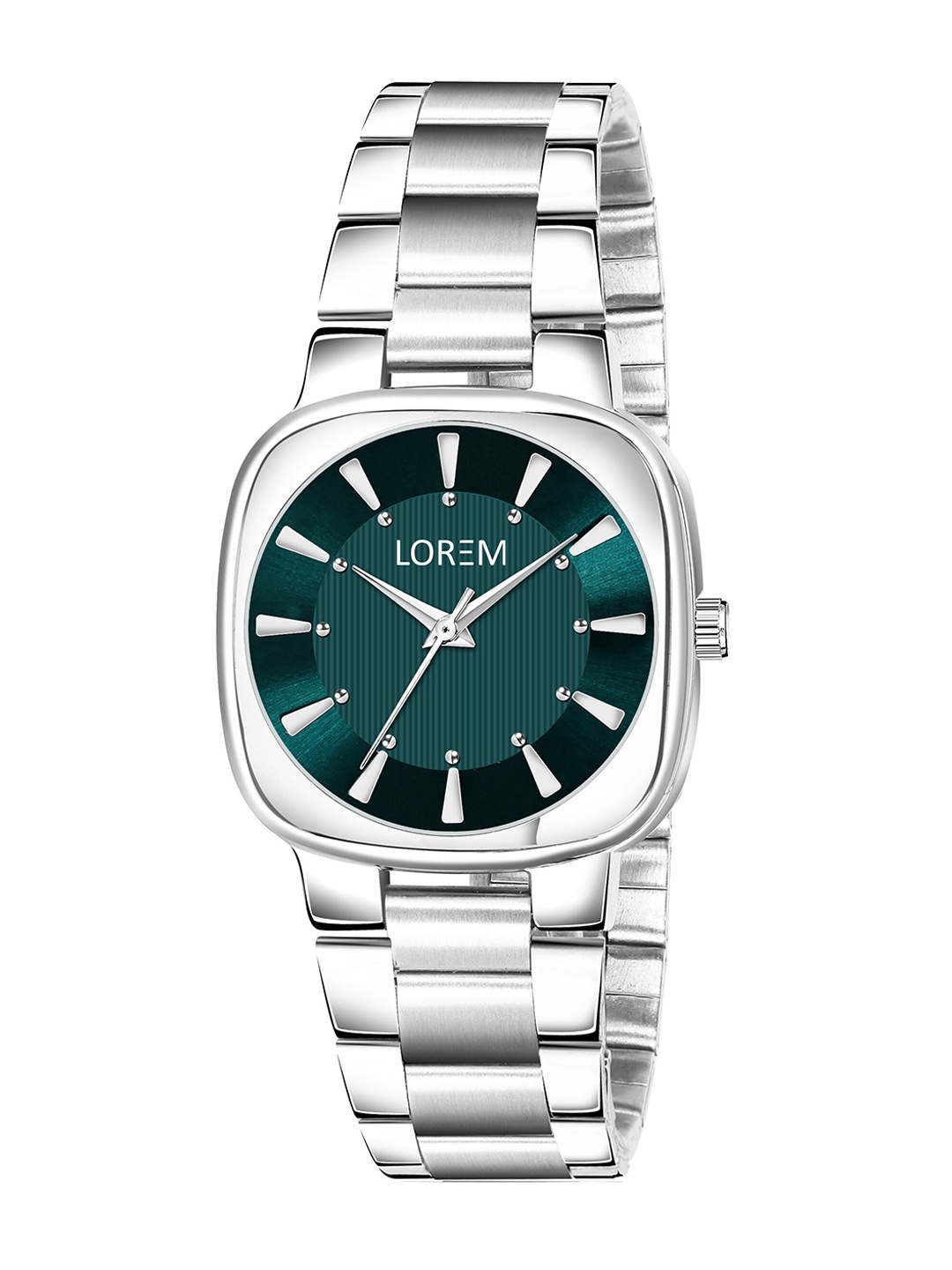 

LOREM Women Green Printed Dial & Silver Toned Stainless Steel Straps Analogue Watch