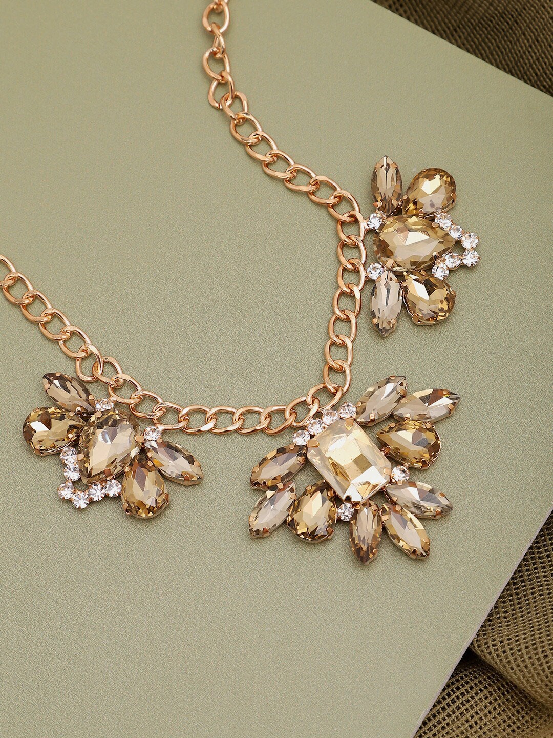 

SOHI Gold-Toned & White Gold-Plated Necklace