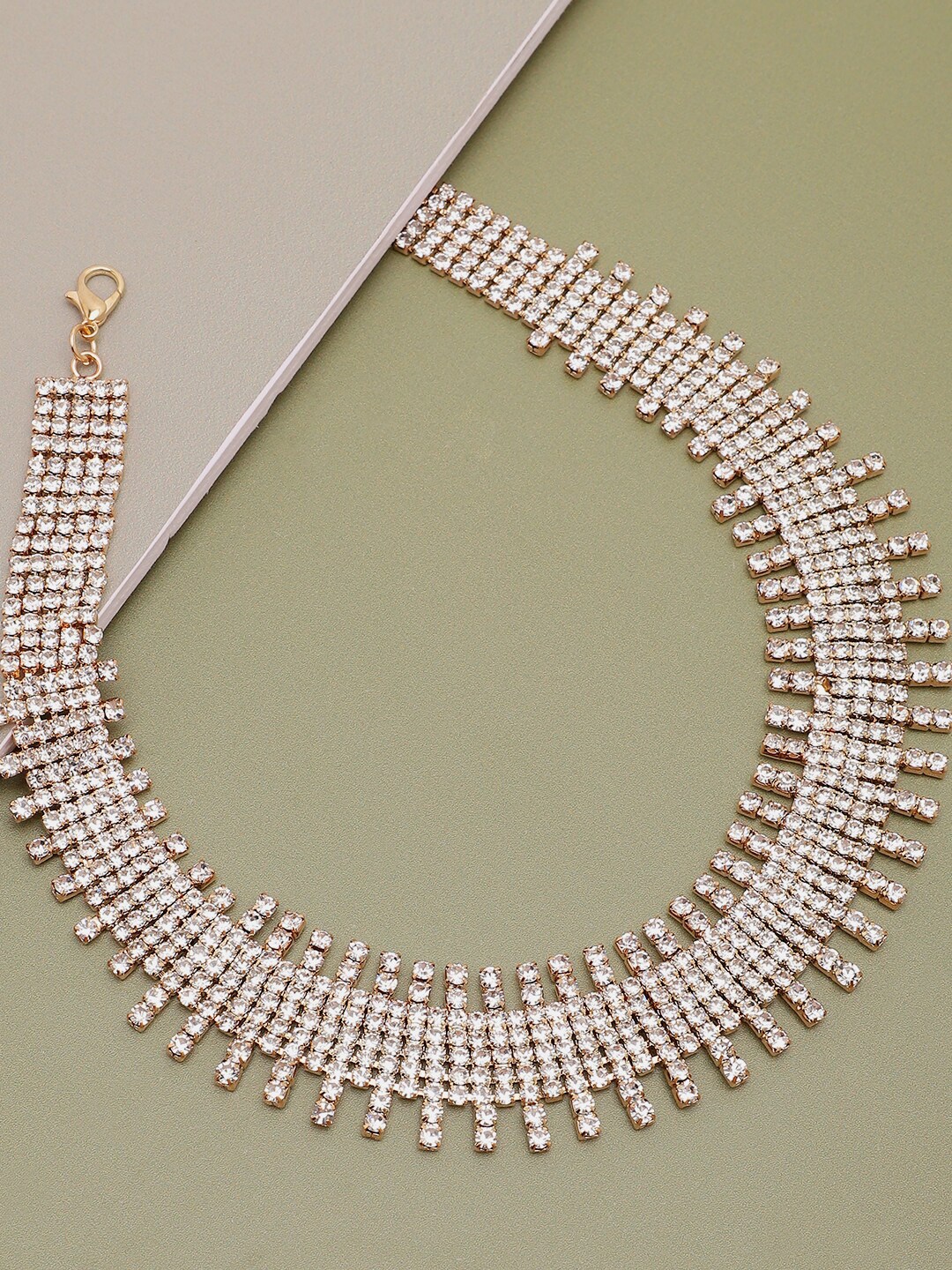 

SOHI Gold-Toned & White Gold-Plated Necklace