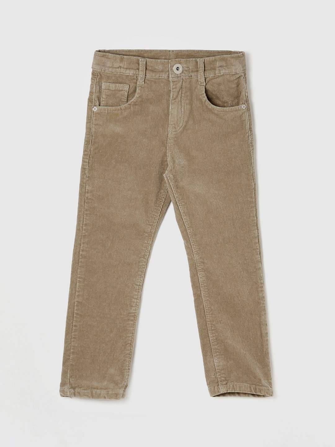 

max Boys Beige Solid Clean Look Jeans