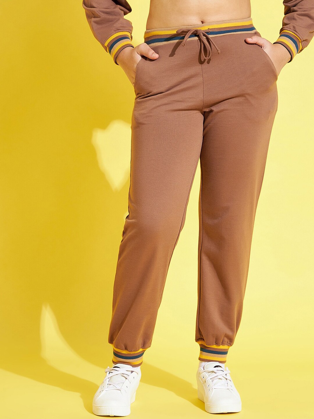 

Noh.Voh - SASSAFRAS Girls Brown Solid Cotton Jogger