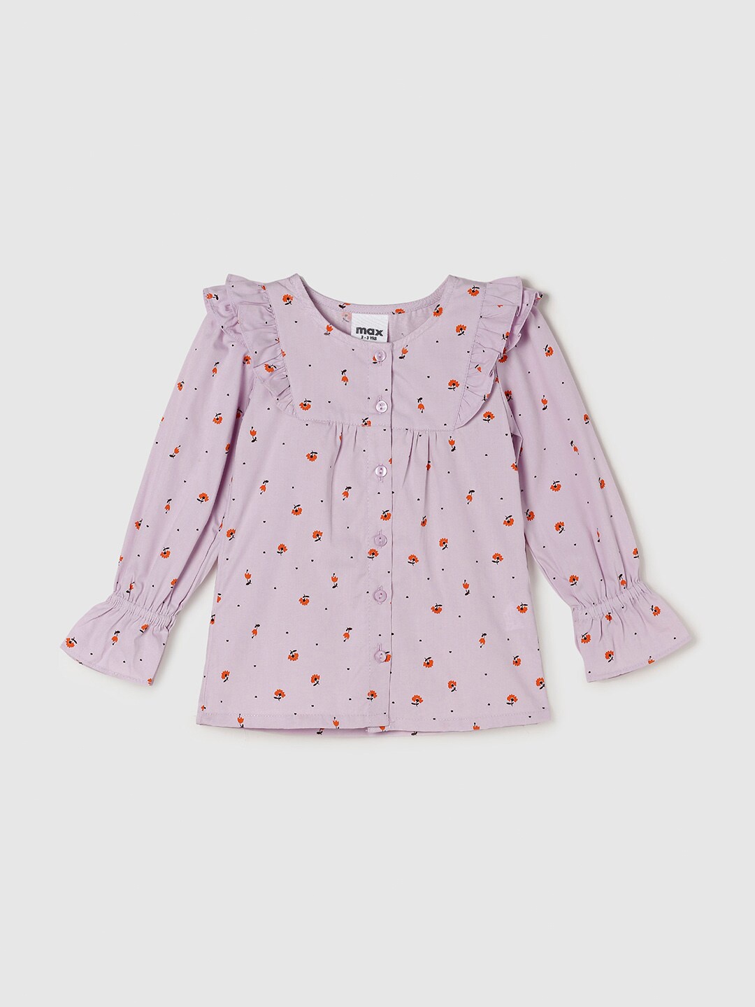 

max Purple Floral Print Top