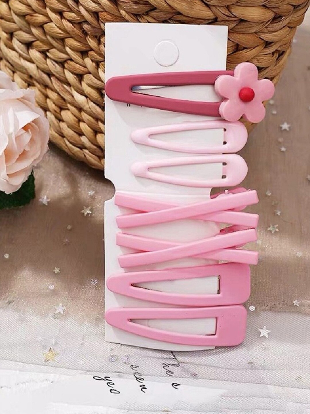

Designs By Jewels Galaxy Girls Pink Set of 7 Tic Tac Hair Clip