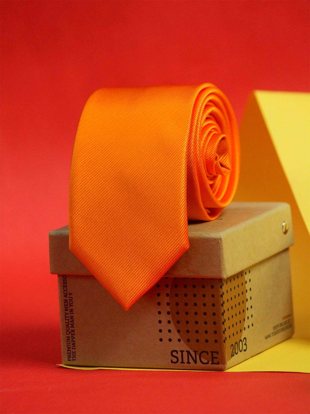 

Tossido Men Orange Skinny Tie