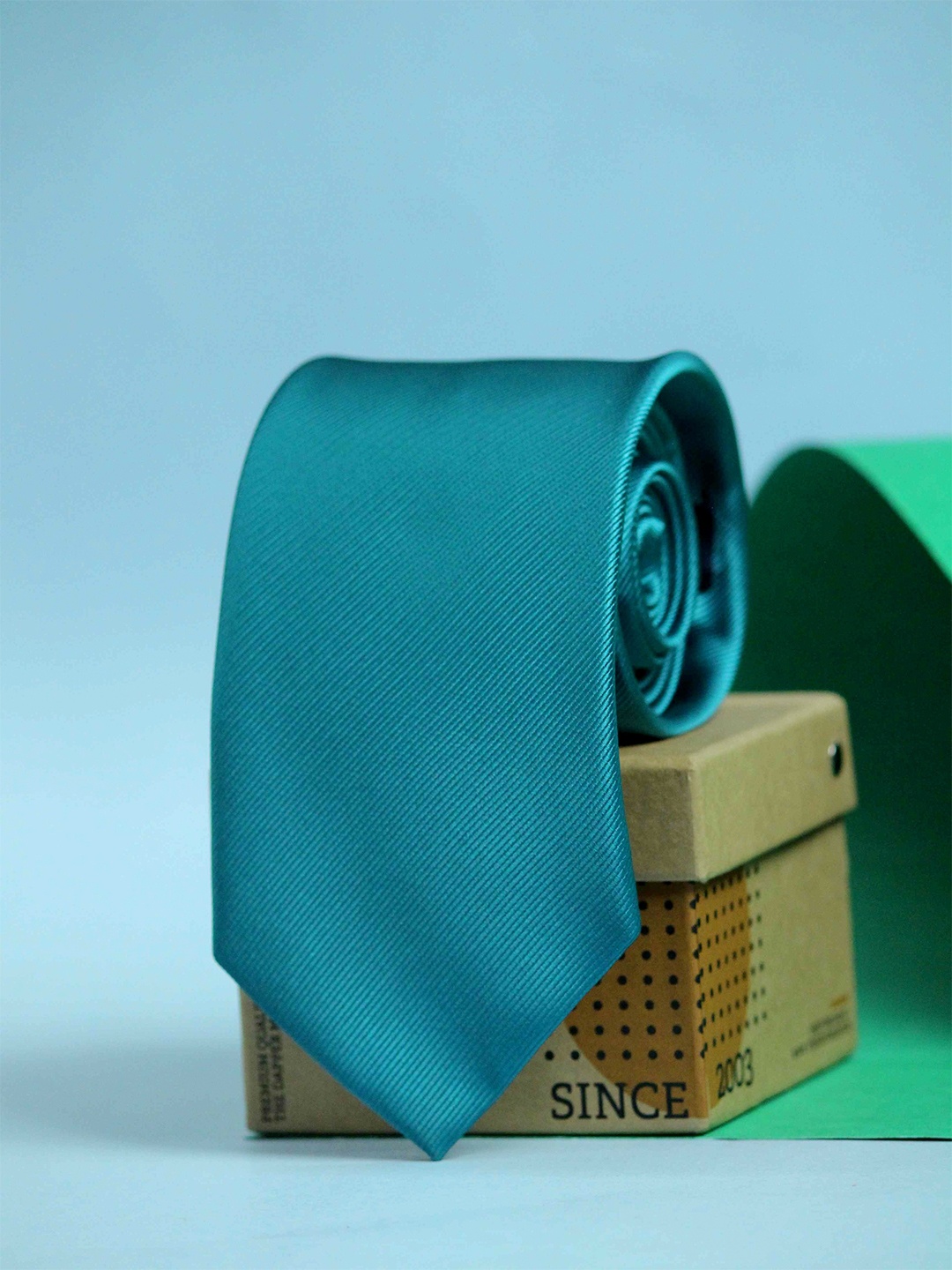 

Tossido Men Teal Solid Broad Tie